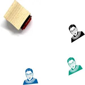 루스 베이더 긴즈버그 나무 고무 도장 1호 0.5인치 x