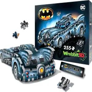 배트모빌의 Wrebbit 3D 배트맨 퍼즐 모델 255개의 직쏘 조각 상징적인 슈퍼히어로의 차를 만들고 고담 시티