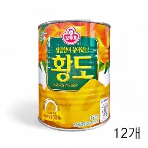 오뚜기 I0W9R3C0 황도캔 800g X 12개 과일통조림 복숭아조림