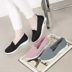 여자 망사 통기성 경량 봄여름 슬립온