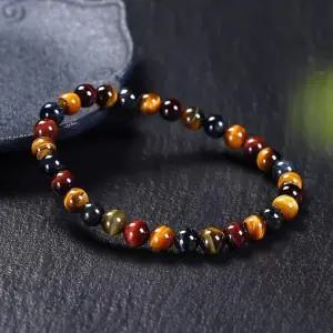 3색 타이거아이 6mm 호안석 염주 팔찌 선물박스 불자팔찌 석가탄신일 불경팔찌 커플팔찌 남녀공용팔찌