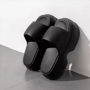 여성 2컬러 플랫폼 심플 키높이 슬리퍼