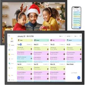 27인치 월 플래너 디지털 캘린더 안무 차트 - 1080P 풀 HD 인터랙티브 터치스크린 스마트 전자 작업 보상