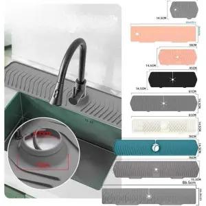 실리콘 수전매트 패드 하수구 덮개 욕실 배수구 물막이 씽크대 마개 트랩 이물질