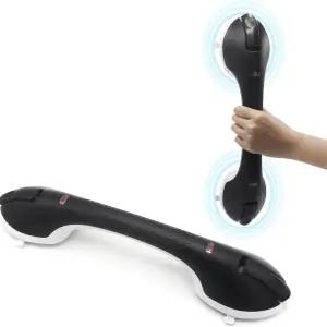 샤워 욕조용 흡입 그랩 바 욕실 벽을 위한 강력한 컵이 있는 업그레이드된 헤비 듀티 논슬립 그립 핸들