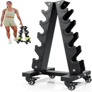 YOLEO 덤벨 랙 케틀벨 바벨 헤비 듀티 수납 정리함 홈 체육관 공간 절약 스탠드 홀더용 3단 및 5단 컴팩트