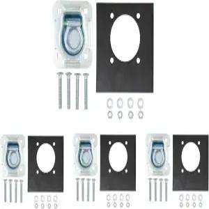 마이티 제품 오목판 D링 4pk 6000파운드 용량 플랫베드 밀폐 트레일러 픽업 트럭용 타이다운