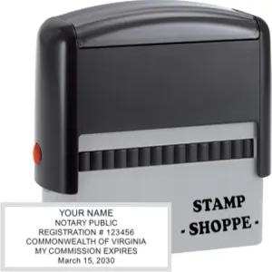 버지니아 공증 도장 셀프 잉킹 그레이 프린트 4913 2.3x0.81인치 직사각형 프린트스탬프