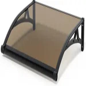 네바이카 DIY 알루미늄 도어 캐노피 24x40인치 쉽게 설치할 수 있는 차양막과 대형 배수 배수구 및