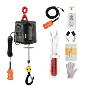 3in1 전동 호이스트 윈치 2200파운드 수동/와이어/무선 리모컨 110볼트 휴대용 크레인 견인을 위한 과부하