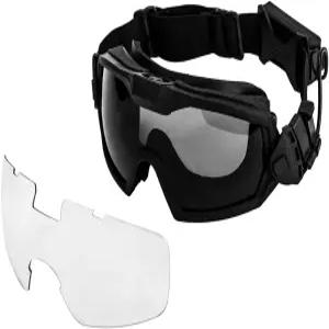 팬이 내장된 GForce 풀 씰 에어소프트 고글 연기/투명 렌즈