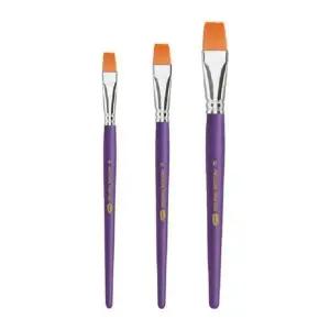 [셀러에이드]플랫 붓 페인팅 세트 3종 어린이용 미술용품 아트 브러쉬 컬러 붓