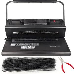 100팩 3/810mm 바인딩 코일 및 플라이어 수동 펀치 전기 삽입기 46개의 분리 핀 조절 가능한 측면 여백