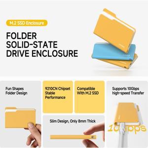 스팀덱용 SSD 케이스 폴더형 USB 3.2 Gen2 10Gbps NVMe PCI-E M.2 외장 하드 드라이브