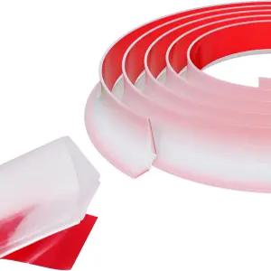 샤워 임계값 워터 댐 78인치 투명 유연 실리콘 배리어 씰 스트립 싱크대 욕실 도어용 셀프 접착식 스플래시