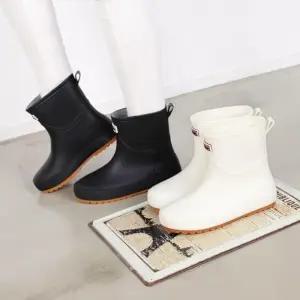 여자 장마철 필수 미끄럼방지 발목 숏 레인부츠