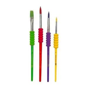 어린이 그림용 붓 세트 4종 사이즈 소형 색상 다양 그림도구