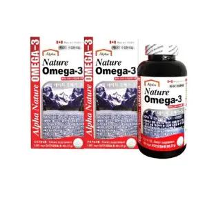 [네이처] 오메가3 365캡슐 1+1 총2개 가족건강 학교 선물