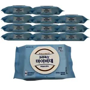 마이비데 화장실 물티슈 클린케어 60매 X 12개 대용량 캡형 생분해