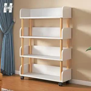 바퀴 틈새 이동 정리대 선반 미니 책장 북카트 홈오피스 수납장