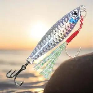 레인보우 지그 낚시바늘 메탈지그 반짝 6p 루어세트 케이스 15g 축광