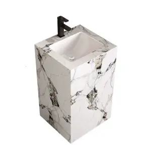 호텔식 대리석 언더카운터 매립형 미니싱크볼 스톤 세면대 욕실 인테리어