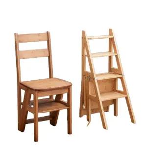 캠핑용접이식스툴 원목미니의자 발받침 휴대용폴딩스툴 화장대겸용 간이