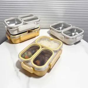 피크닉 도시락 밀폐용기 스테인리스 전자레인지 런치박스 나들이 식판 캠