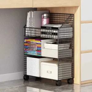 틈새 공간이동식 책장 틈새수납 정리 수납함 책상정리 데스크 책상