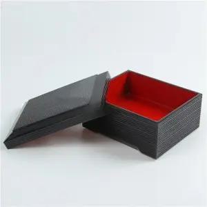 장어덮밥 칠기 사각찬합 도시락 일본식 그릇 텐동 규동