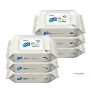 에코종이물티슈 캡형물티슈 스카트 유한킴벌리 에코70매tuv991