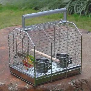 앵무새 이동장 휴대용 새장 스텐 대형 스테인리스 철제