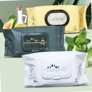 신생아 물티슈 대용량 엠보싱 두꺼운 아기 목욕용 샤워 물휴지 휴대용 외출 가정용