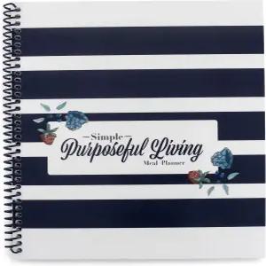 대형 나선형 주간 식사 준비 플래너 노트 - 라미네이트 커버가 있는 연간 정리함 찢어진 식료품 목록