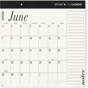 조섬 데스크 캘린더 2026-2027 지금부터 2027년 6월까지 패드 17 x12 대형 데이 블록이 있는 블로터 홈