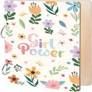 슈퍼단트 소녀 파워 인사말 카드 홀더 정리함 꽃 나무 보관함 바인더 생일 사진 앨범 커버 졸업식 웨딩
