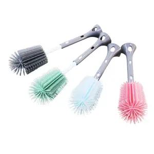 스크래치방지 스탠드브러쉬 실리콘병솔 업소용 젖병세척 닦개 보틀