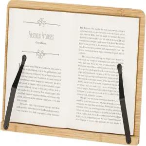 대나무 책꽂이 조절 가능한 음악 스탠드 - 요리책 교과서 노트북 책상 홈 오피스 주방(소형)에 가볍고