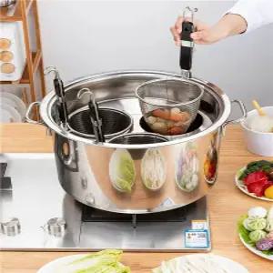 국수 냄비 스테인레스 와이드 삶는 해면기 스트레이너3 엣지 솥 3개 업소용