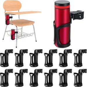 책상 의자용 내구성이 뛰어난 컵 홀더 12개 미끄럼 방지 360 회전식 사무실용 커피