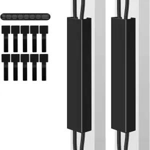책상 다리 밑을 위한 강철 마그네틱 14인치 케이블 관리 채널 2팩 드릴 코드 정리함 커버 없음 및 접착