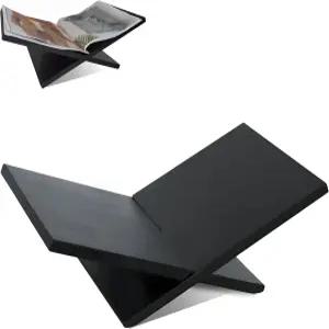 독서 및 전시용 나무 책꽂이 대형 오픈 디스플레이 요리책 잡지 미술책 성경 꾸란 교과서용 솔리드 우드