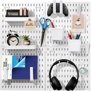 흰색 페그보드 벽 정리함 - 책상 및 제어용 스카디스 패널 내구성 있는 화이트 22