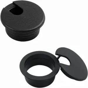 Bntyok 책상 그로밋 2인치 2개 튼튼한 ABS 플라스틱 홀 커버 케이블 분리형 홈 및 사무실 테이블 정리용 -