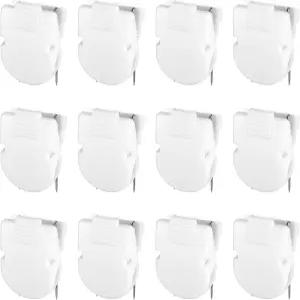 노트 메모 표준 크기(흰색)를 위한 12Pcs 큐비클 클립 패브릭 파티션 패널 벽 액세서리 사무실 사진