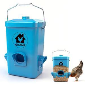 GIFANK 26파운드 치킨 피더, 자동 폐기물 방수 기능 없음, 오리용 3개의 피더 포트가 있는 가금류 튀르키예의 닭장 액세서리 걸이