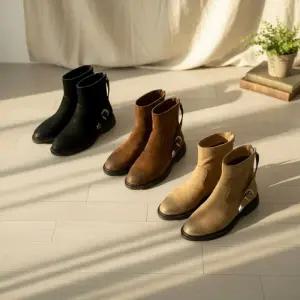 [옷자락]여성 가을 겨울 기모 스웨이드 앵클부츠
