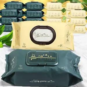 세정티슈 72매 10p 휴대 외출 차량용 바디케어 청소 위생 생활용품