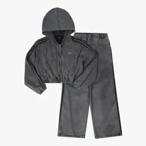 [더데이걸]힙해 찰랑해 데님 후드 집업 셋트 TGMS26S01 [모다아울렛 남양주점]_GN_GN