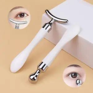 눈마사지스틱 스킨케어 스파츌라 겸용 눈괄사 마사지스틱 2종 세트